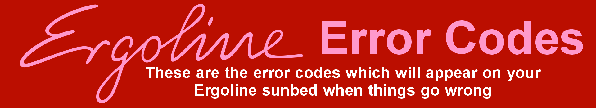 Ergoline Error Codes