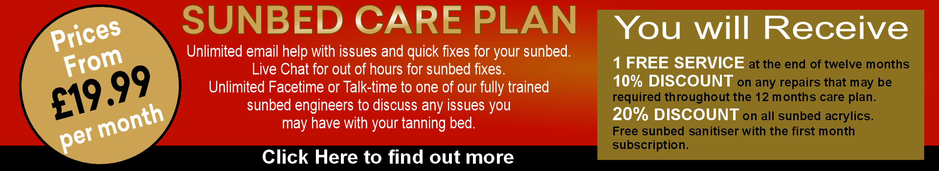 The Sunbed Care Plan